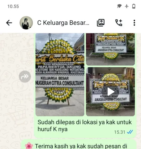 Pengiriman Papan Bunga Duka Tugu Utara